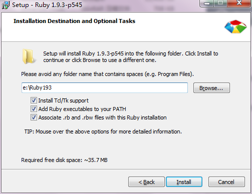 rubyinstaller update ruby version